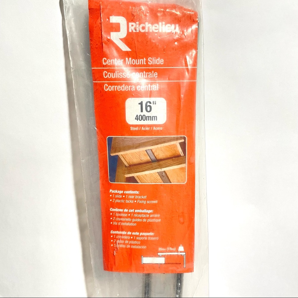 Richelieu 16-in center mount Drawer Slide